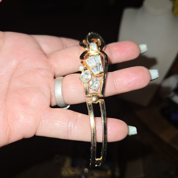 Superb Trifari Vintage 1960s Designer Diamante Bracelet (Book Piece) - Picture 8 of 10